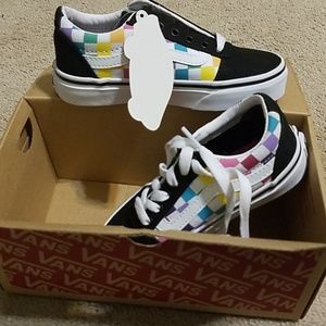 Little girls' Vans Ward Rainbow NIB